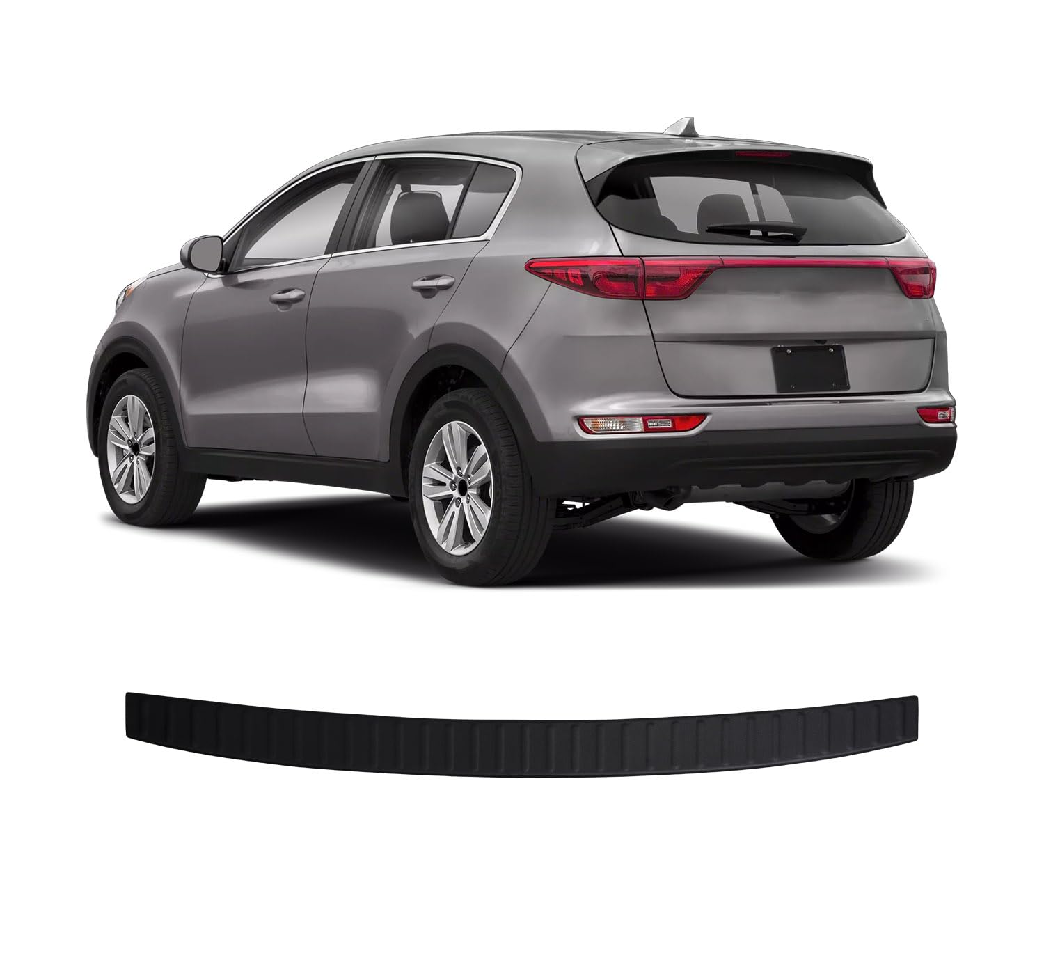 KIA SPORTAGE (2015-2019) Heckstoßstangenschutz, Kratzschutzleisten aus ABS-Kunststoff in Metallic-Optik, Autozubehör, Kofferraumschutz hinten von ACCESSOIRES FRANCE AUTO