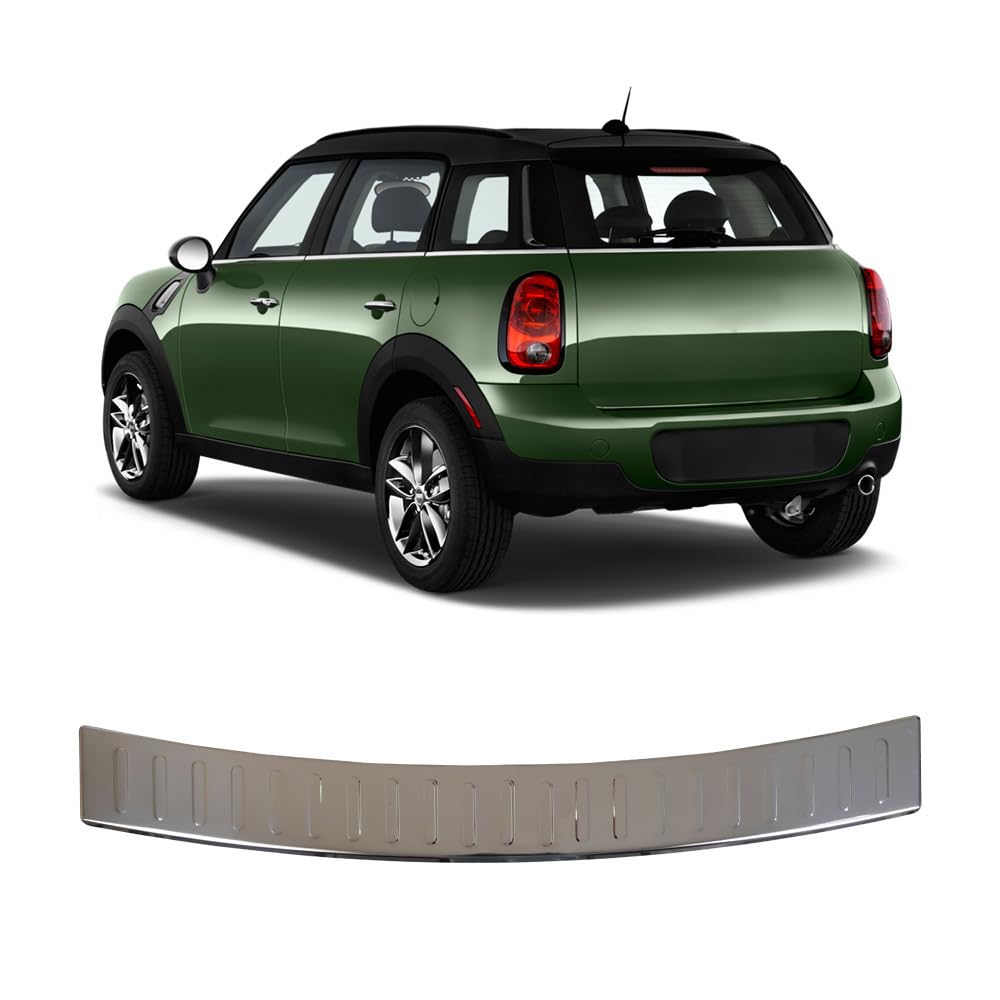 Mini Countryman R60 (2010-2017) Heckstoßstangenschutz Verkleidung Kratzschutz Edelstahl Chrom Einstiegsleisten Auto Zubehör Heckklappe von ACCESSOIRES FRANCE AUTO