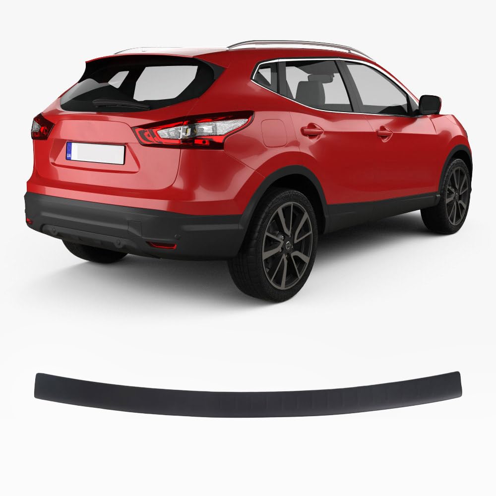Nissan Qashqai (2014-2017) Heckstoßstangenschutz, Kratzschutz, ABS-Kunststoff, Metalloptik, Autozubehör, Kofferraum-Schutz hinten von ACCESSOIRES FRANCE AUTO