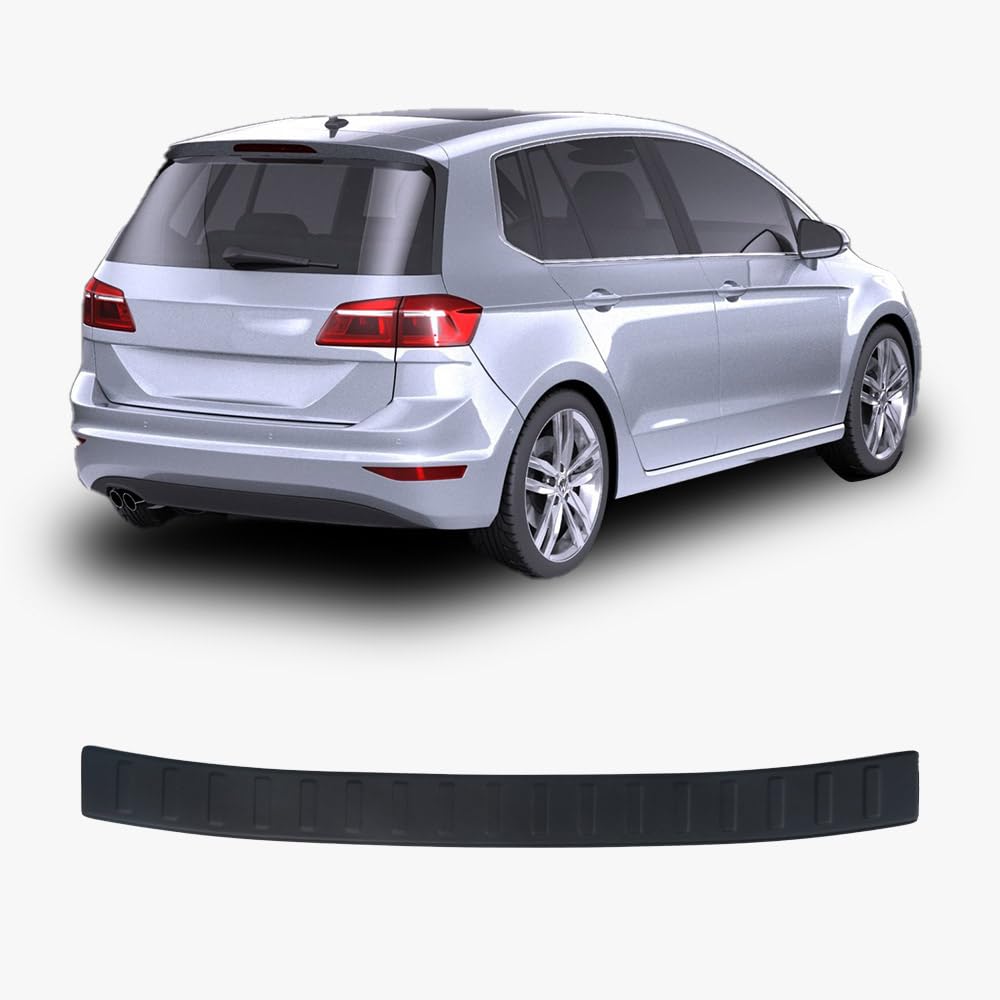 VW Golf SPORTVAN (2012-2019) Heckstoßstangenschutz, Kratzschutzleisten aus ABS-Kunststoff in Metallic-Optik, Autozubehör, Heckschutz von ACCESSOIRES FRANCE AUTO