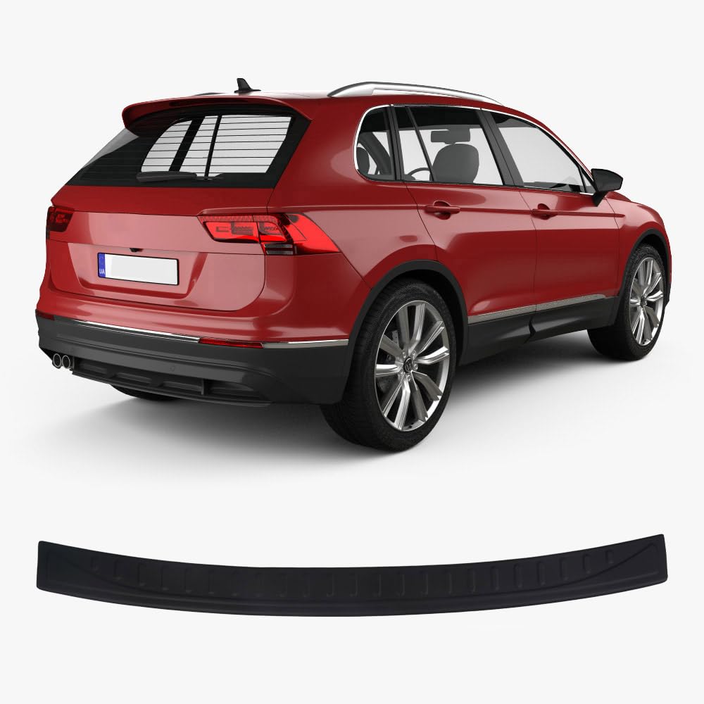 VW TIGUAN (2016 und Plus) Heckstoßstangenschutz, Kratzschutzleisten aus ABS-Kunststoff in Metallic-Optik, Autozubehör, Heckklappenschutz von ACCESSOIRES FRANCE AUTO