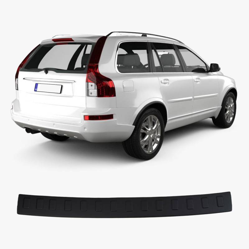 Volvo XC-90 (2002-2014) Heckstoßstangenschutz, Kratzschutz, ABS-Kunststoff, Metalloptik, Autozubehör, Kofferraum-Schutz hinten von ACCESSOIRES FRANCE AUTO