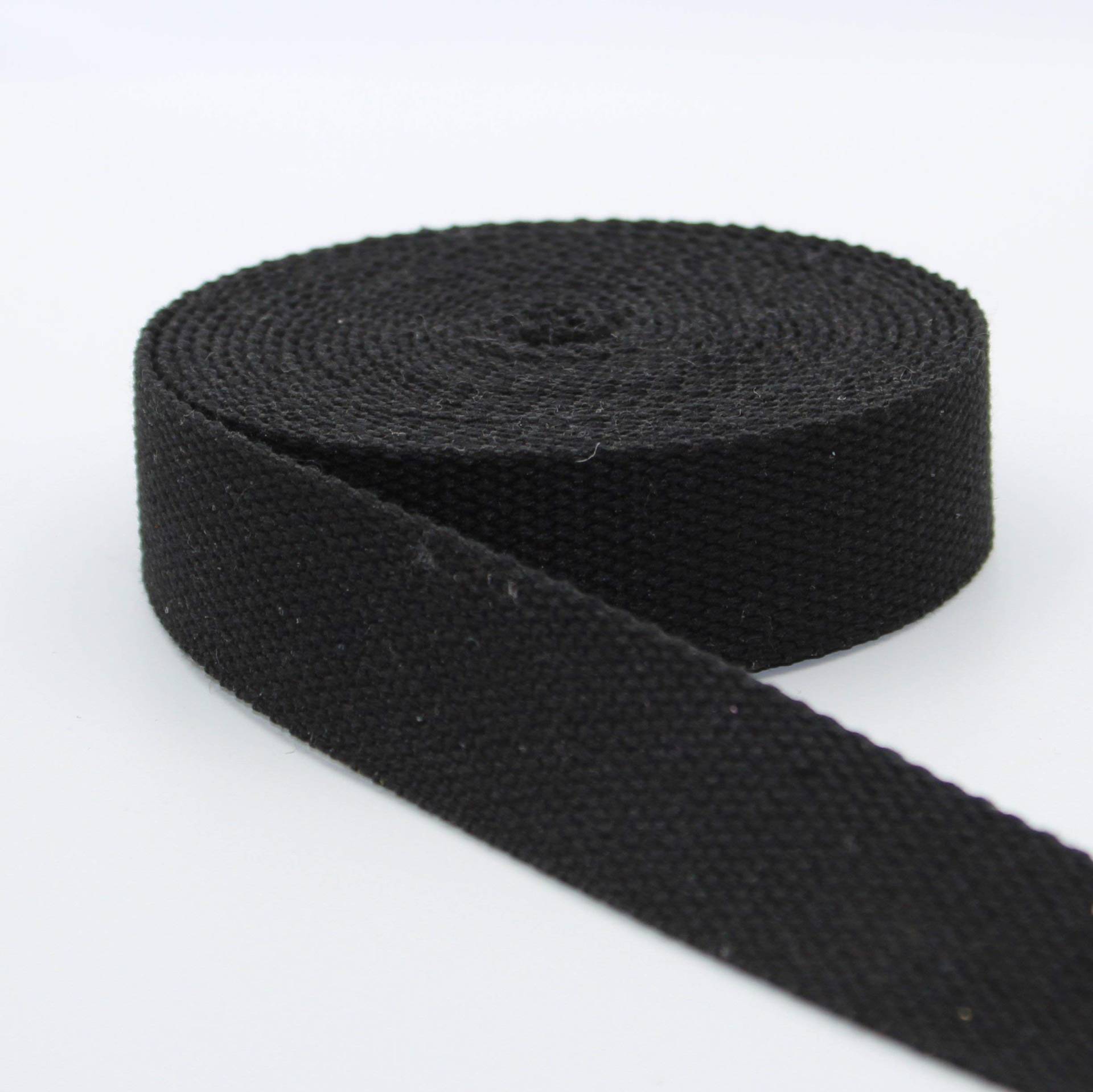 Leduc 5 m GurtBand aus schwerem Baumwolle, schwarz (01) 3 cm von ACCESSOIRES LEDUC