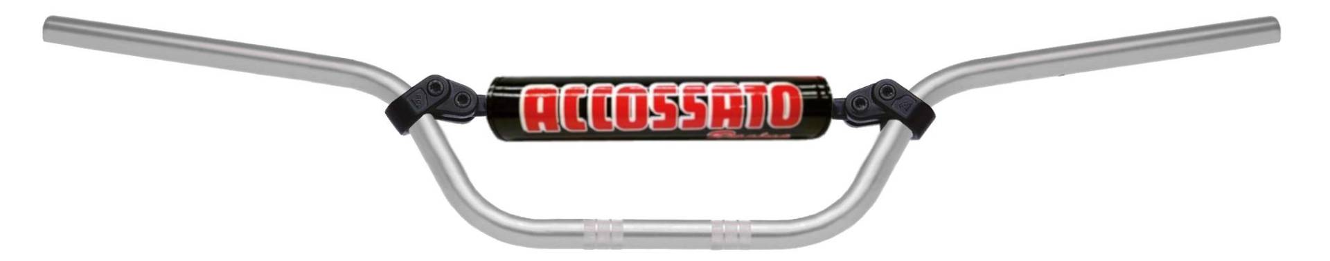 Lenker Accossato, hergestellt in Italien, D.22, Honda crf r 450 450 cc (2002-2017), Farbe Silber und Stoßfänger schwarz (sh1n) Lenker Accossato, hergestellt in Italien, D.22, Honda crf r 450 450 cc (2002-2017), Farbe Silber und Stoßfänger schwarz (sh1n) von ACCOSSATO