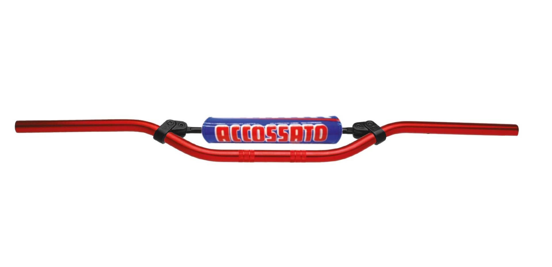 Accossato Lenker Made in Italy D.22, Gilera > 125 RALLY/RC 125 cc (1989-1990), Farbe Rot und Stoßfänger blau (SH4B) Accossato Lenker Made in Italy D.22, Gilera > 125 RALLY/RC 125 cc (1989-1990), Farbe Rot und Stoßfänger blau (SH4B) von ACCOSSATO