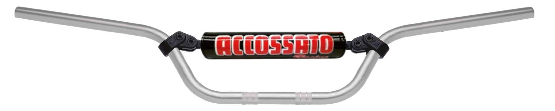 Accossato Lenker Made in Italy MX-Enduro D.22, Alpha Motor>Micra Trial 250 cc (1988 >-), Farbe Silber, mit Querstange und Stoßfänger blau (SH4B) Accossato Lenker Made in Italy MX-Enduro D.22, Alpha Motor>Micra Trial 250 cc (1988 >-), Farbe Silber, mit Querstange und Stoßfänger blau (SH4B) von ACCOSSATO