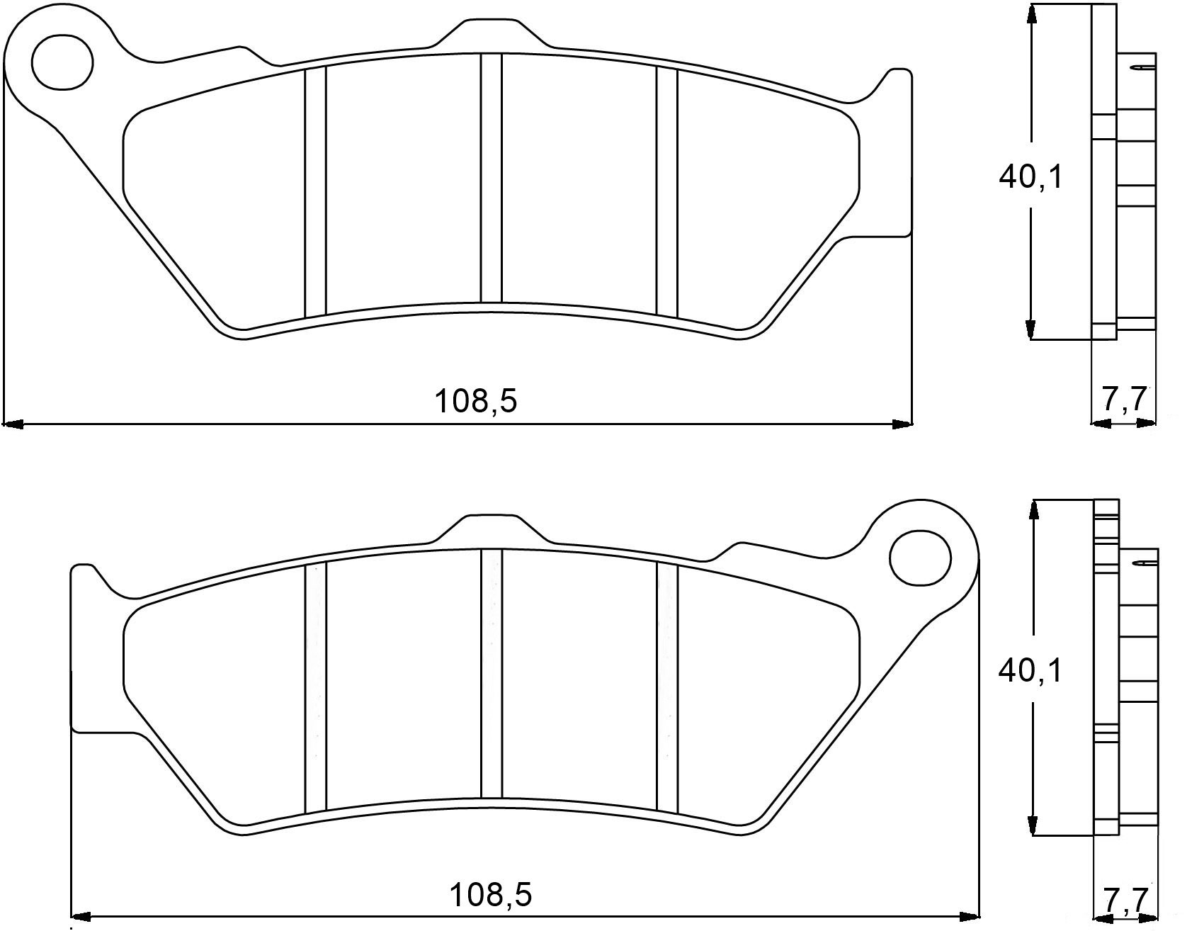 Accossato agpa92ev2 – 76 Bremsbelag, Set von 2 von ACCOSSATO