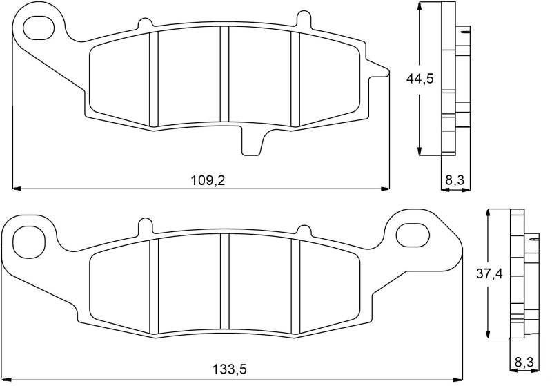 Accossato agpa95zxc-8 Bremsbelag, Set von 2 von ACCOSSATO