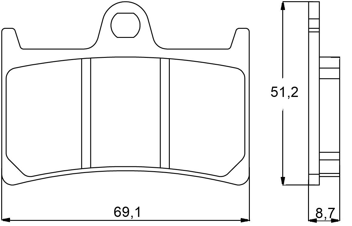 Accossato agpa97ev1 – 3 Bremsbelag für Yamaha > FZR 250 R, 250 (1989), Set von 2 von ACCOSSATO