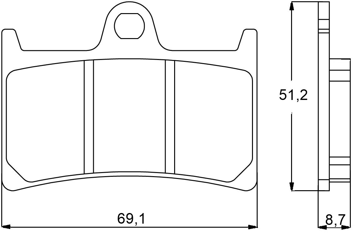 Accossato agpa97ev2 – 9 Bremsbelag für Yamaha > XP 530 TMax Iron Max, 530 (2015), Set von 2 von ACCOSSATO