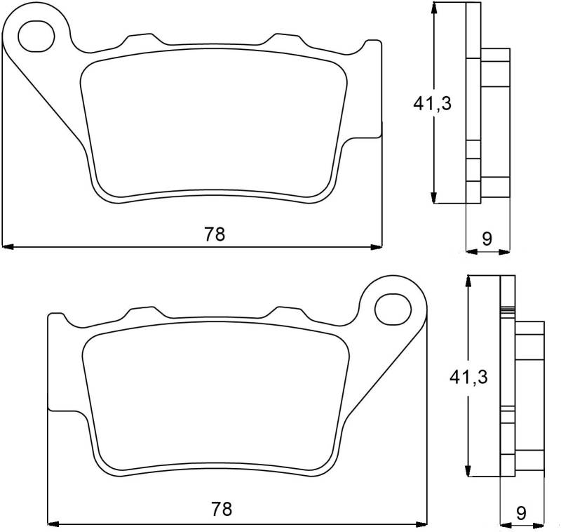 Accossato agpp91or-137 Bremsbelag, Set von 2 von ACCOSSATO