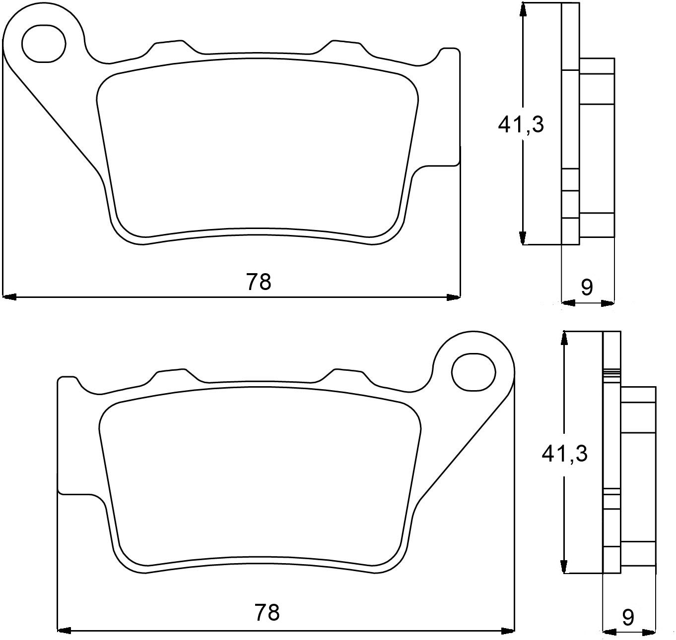 Accossato agpp91stmx-57 Bremsbelag, Set von 2 von ACCOSSATO