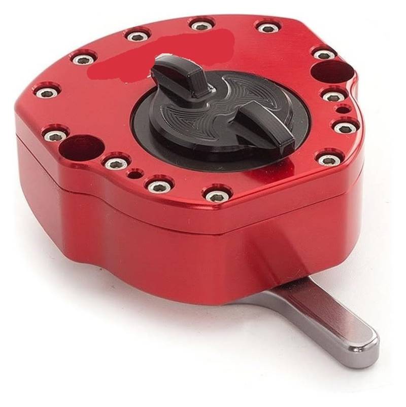 Dämpfer Stabilisator CNC Aluminium Motorrad Lenkung Dämpfer Stabilisator Für Die Meisten Fahrrad Modelle B Typ Lenkung Dämpfer Lenkungsdämpfer(Red+Black) von ACEBSBGGAP
