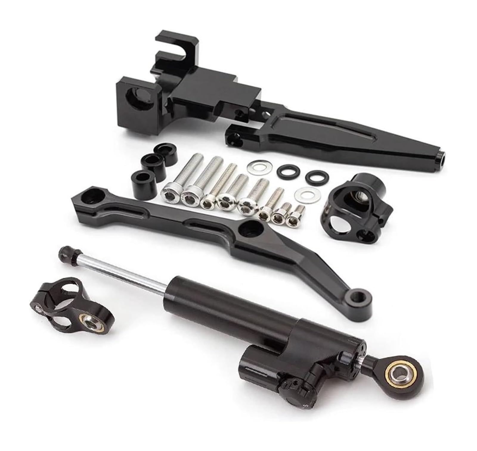Dämpfer Stabilisator Für FJ-09 MT-09 FJ09 MT09 2016-2020 Aluminium Motorrad Dämpfer Lenkung Stabilisieren Halterung Montage Kit Lenkungsdämpfer(Set7) von ACEBSBGGAP