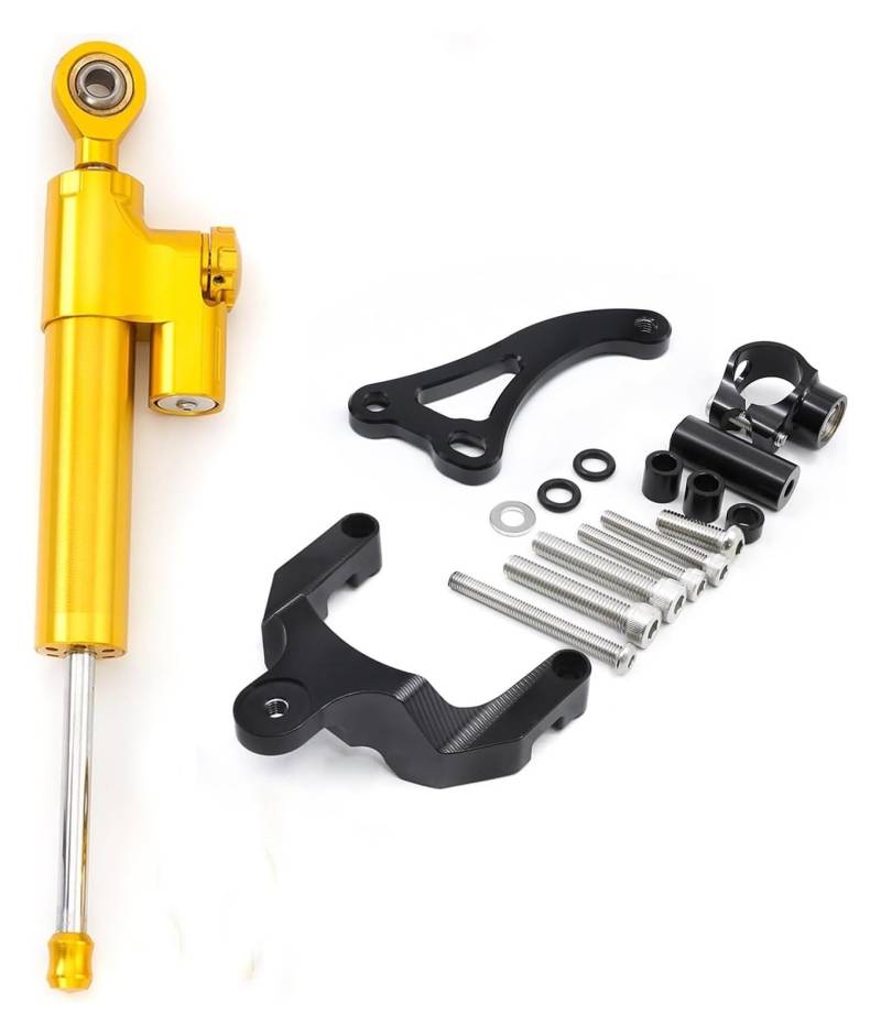 Dämpfer Stabilisator Für GSX750 GSXS750 2017-2023 CNC-Motorrad-Lenkungsdämpfer-Stabilisator-Puffer-Steuerstange Mit Montagehalterungs-Unterstützungssatz Lenkungsdämpfer von ACEBSBGGAP