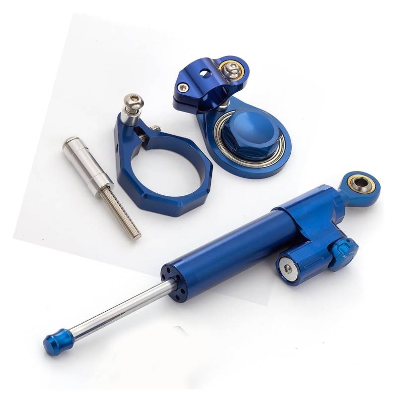 Dämpfer Stabilisator Für GSXR600 GSXR750 2006-2010 Für GSXR1000 2007 2008 CNC Motorrad Lenkung Dämpfer Stabilisator Puffer Control Bar Kit Lenkungsdämpfer(Blau) von ACEBSBGGAP