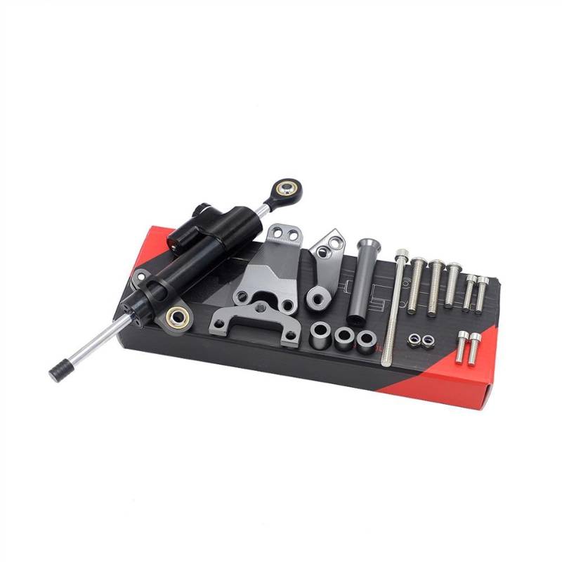 Dämpfer Stabilisator Für K&AWASAKI Für ER6N 2012 2013 2014 2015 2016 CNC Motorrad Einstellbarer Lenker Lenkung Stabilisieren Dämpfer Halterung Montage Kit Lenkungsdämpfer(10) von ACEBSBGGAP