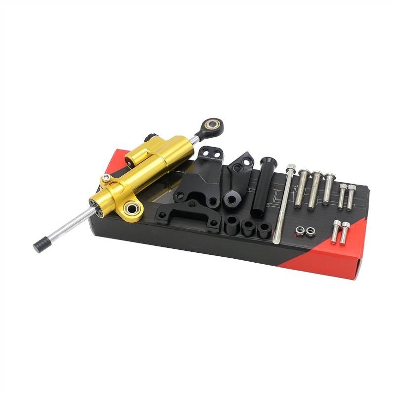 Dämpfer Stabilisator Für K&AWASAKI Für ER6N 2012 2013 2014 2015 2016 CNC Motorrad Einstellbarer Lenker Lenkung Stabilisieren Dämpfer Halterung Montage Kit Lenkungsdämpfer(7) von ACEBSBGGAP