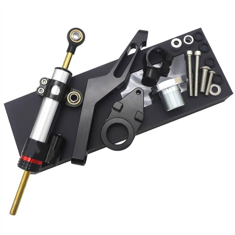Dämpfer Stabilisator Für K&AWASAKI Für ZX-6R 2009-2021 CNC-Motorradlenkung Stabilisierende Dämpferhalterungshalterung Lenkungsdämpfer(12) von ACEBSBGGAP