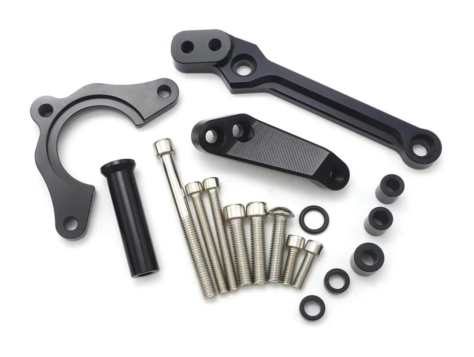 Dämpfer Stabilisator Für Kawa&saki Z 900 Z900 2017-2022 CNC Aluminium Halterung Unterstützung Motorrad Einstellbare Lenkung Stabilisieren Dämpfer Halterung Montage Kit Lenkungsdämpfer(Set2) von ACEBSBGGAP