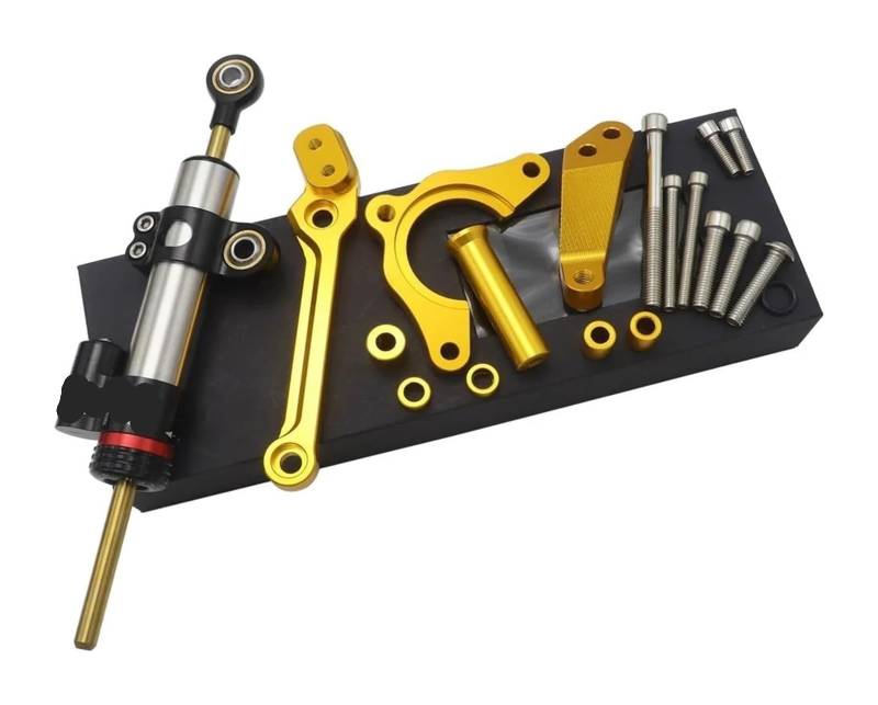 Dämpfer Stabilisator Für Kawa&saki Z 900 Z900 2017-2022 CNC Aluminium Halterung Unterstützung Motorrad Einstellbare Lenkung Stabilisieren Dämpfer Halterung Montage Kit Lenkungsdämpfer(Set3) von ACEBSBGGAP
