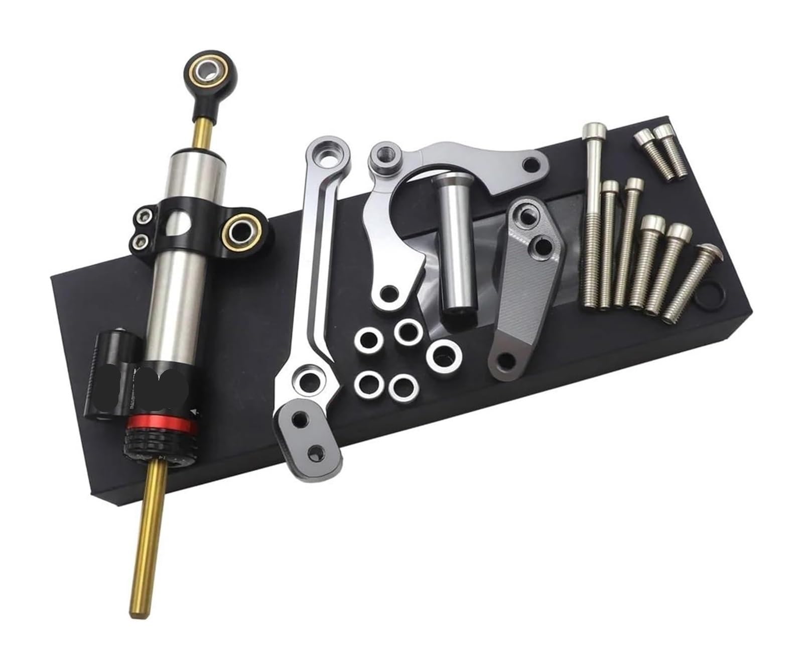 Dämpfer Stabilisator Für Kawa&saki Z 900 Z900 2017-2022 CNC Aluminium Halterung Unterstützung Motorrad Einstellbare Lenkung Stabilisieren Dämpfer Halterung Montage Kit Lenkungsdämpfer(Set9) von ACEBSBGGAP