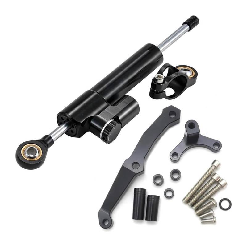 Dämpfer Stabilisator Für Kawa&saki Z800 2013-2018 CNC Aluminium Retrofit Montage Halter Unterstützung Motorrad Lenkung Dämpfer Stabilisator Halterung Kit Lenkungsdämpfer(Schwarz) von ACEBSBGGAP