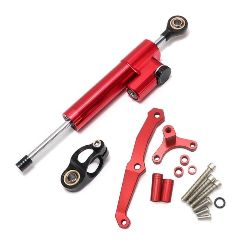 Dämpfer Stabilisator Für Kawa&saki Z800 2013-2018 CNC Aluminium Retrofit Montage Halter Unterstützung Motorrad Lenkung Dämpfer Stabilisator Halterung Kit Lenkungsdämpfer(rot) von ACEBSBGGAP