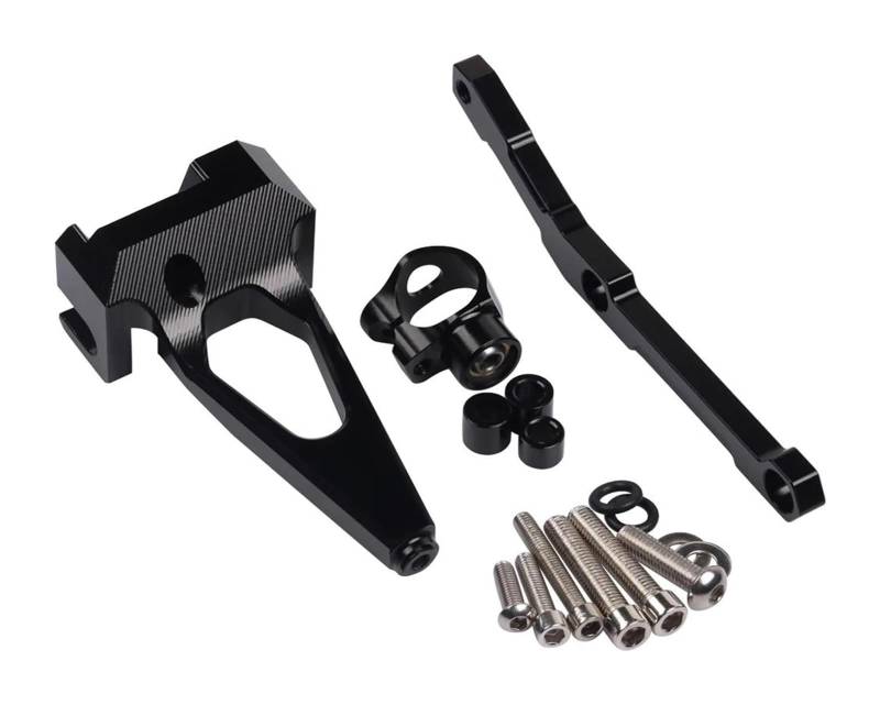 Dämpfer Stabilisator Für MT-09 MT09 FZ-09 FZ09 2013-2020 Motorrad Zubehör Stabilisator Lenkung Dämpfer Montage Halterung Montage Kit Lenkungsdämpfer(Schwarz) von ACEBSBGGAP