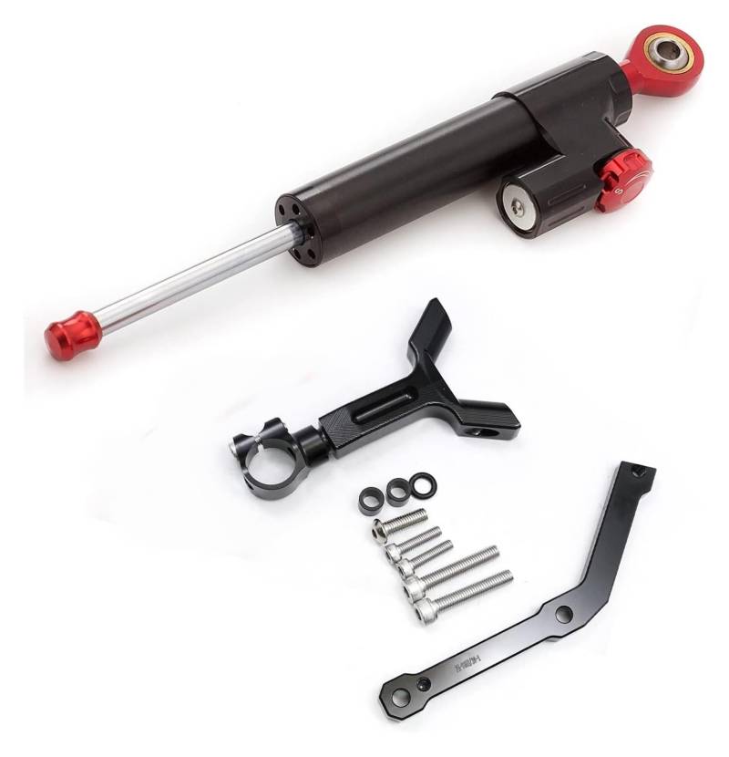 Dämpfer Stabilisator Für Street Für Triple 765 SR Und RS 2017-2022 Lenkungsdämpfer-Stabilisator-Steuerstange Mit Montagehalterungs-Unterstützungskit Lenkungsdämpfer(Schwarz) von ACEBSBGGAP