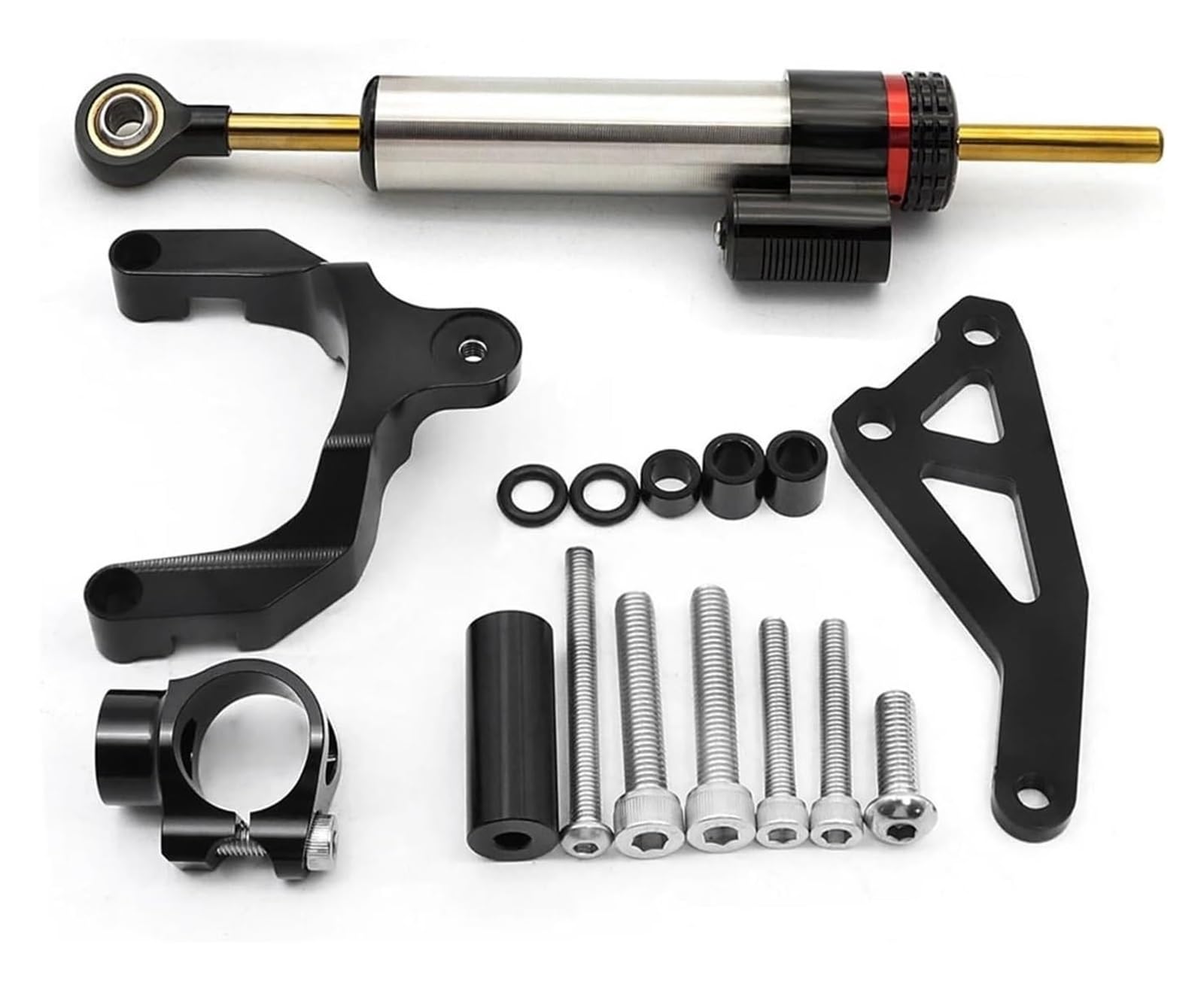 Dämpfer Stabilisator Für Suz&uki GSR750 2011-2015 GSR600 2006-2010 Lenkungsdämpfer Motorrad Lenkungsdämpfer Stoßdämpfer Montagehalterung Kit Lenkungsdämpfer(Set 7) von ACEBSBGGAP