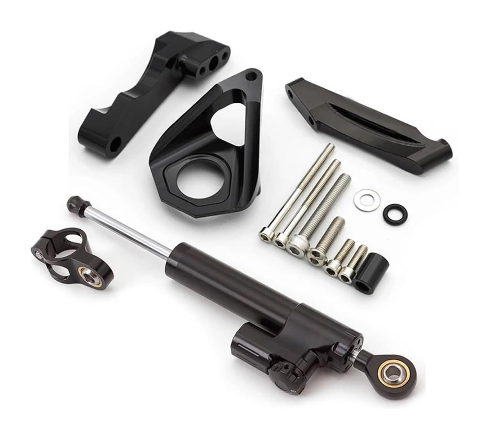 Dämpfer Stabilisator Für Suz&uki GSXR 600 750 GSX-R600 2001-2005 Motorrad Stabilisator Lenkung Dämpfer Montage Halterung Unterstützung Kit Lenkungsdämpfer(Set4) von ACEBSBGGAP