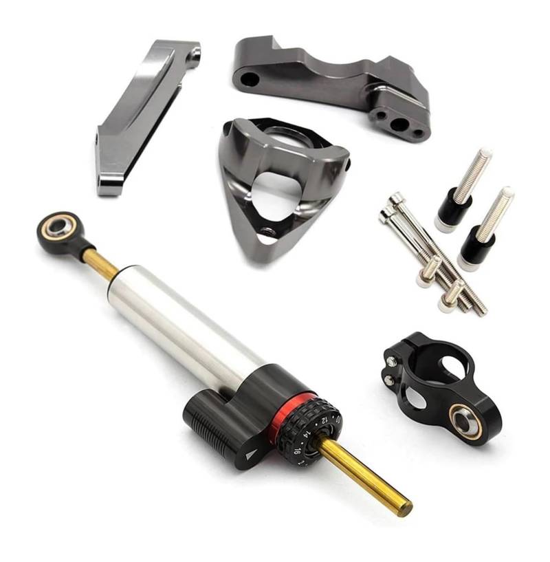 Dämpfer Stabilisator Für Suz&uki GSXR 600 750 GSXR600 GSXR700 2001-2005 Einstellbare Motorrad Stabilisator Lenkung Dämpfer Montage Halterung Unterstützung Kit Lenkungsdämpfer(Set3) von ACEBSBGGAP