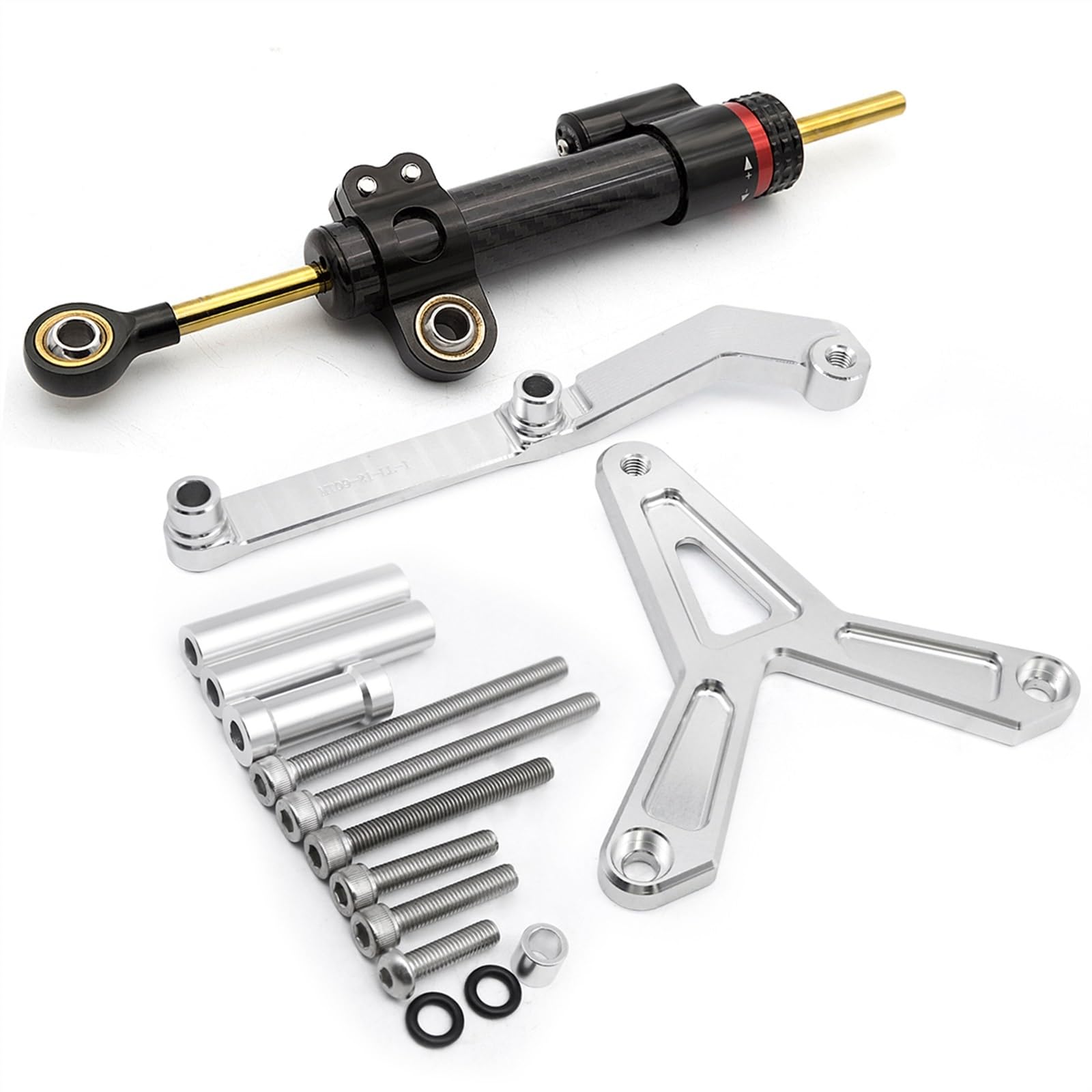 Dämpfer Stabilisator Für Y&AMAHA Für MT-09 Tracer 2021 2022 2023 Motorrad Stabilisator Lenkungsdämpfer Halterung Montagesatz Unterstützungszubehör Lenkungsdämpfer(13) von ACEBSBGGAP