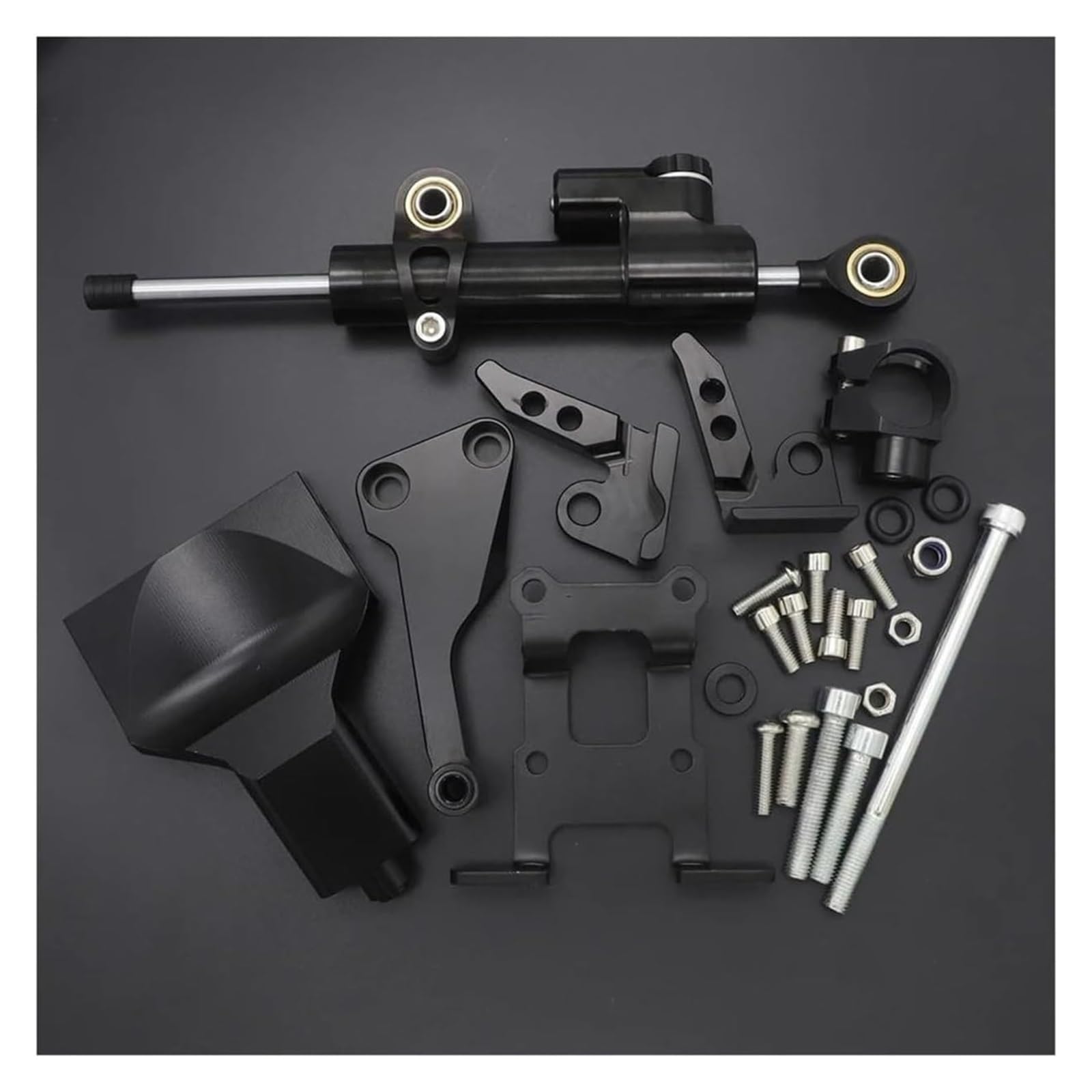 Dämpfer Stabilisator Für Y&amaha Für MT-07 FZ-07 2013-2019 Motorrad-Lenkungsdämpfer-Kit Montagehalterung Stoßdämpfer-Richtungsdämpfungshalterung Lenkungsdämpfer(4) von ACEBSBGGAP
