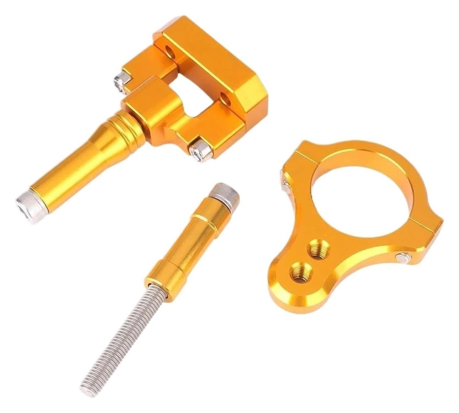 Dämpfer Stabilisator Für Y&amaha YZF R3 2013 2014 2015 Stabilisatordämpfer Motorrad Lenkungsdämpfer Stabilisator Montagehalterung Halter Set Lenkungsdämpfer(Gold) von ACEBSBGGAP
