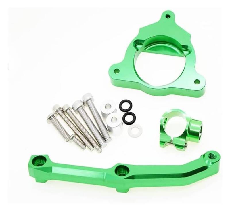 Dämpfer Stabilisator Für Z800 2013-2015 Motorrad Lenkungsdämpfer Stabilisator Grün CNC Montage Halterung Unterstützung Kit Lenkungsdämpfer(Grün) von ACEBSBGGAP