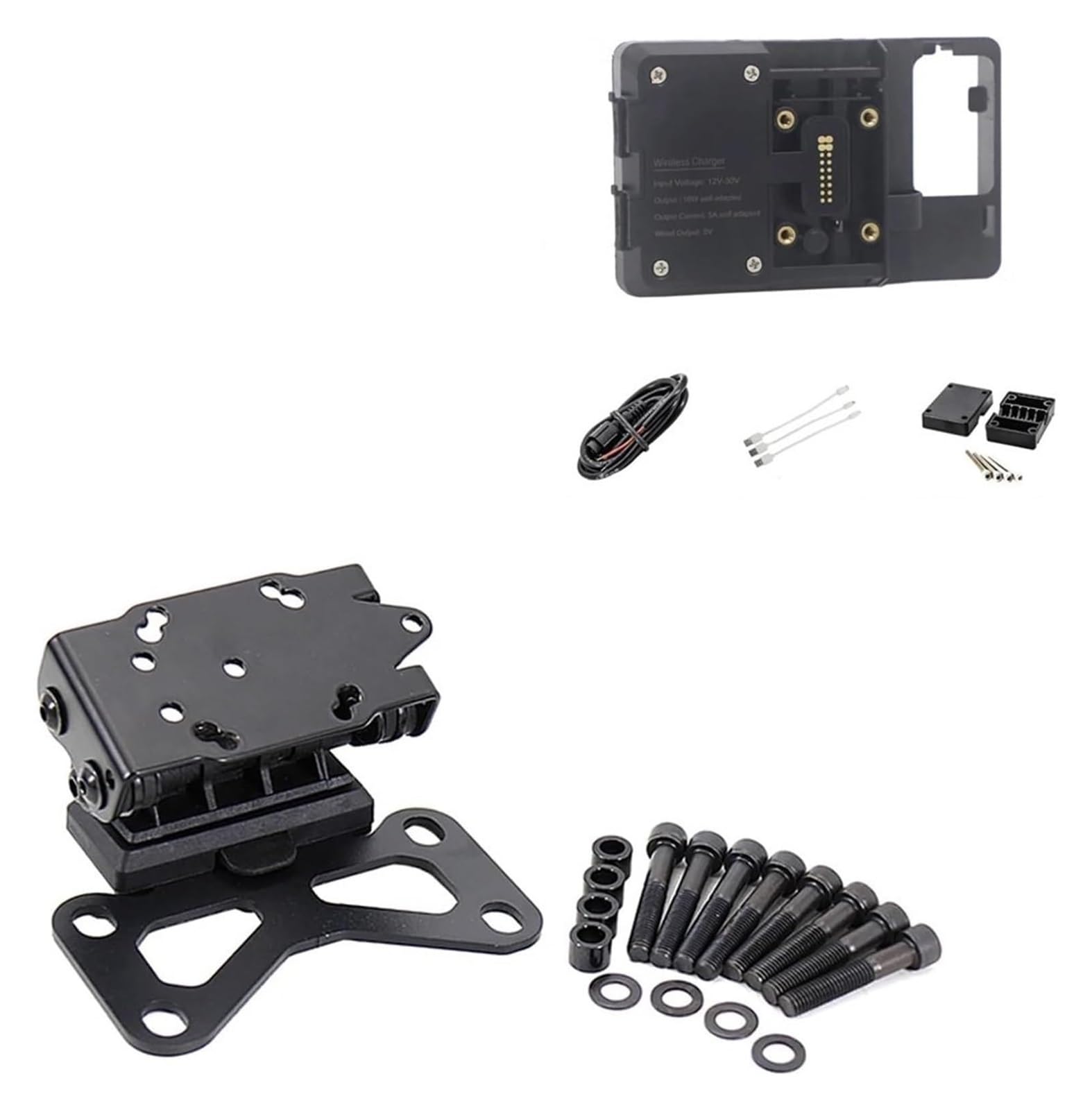 GPS Navigationshalterung Motorrad Für B&MW F700GS F 700 GS 700GS 2012-2021 Motorrad Telefon GPS Halterung Drahtlose Lade Navigation Halterung Ständer Halter Lenker(Wireless and Bracket) von ACEBSBGGAP