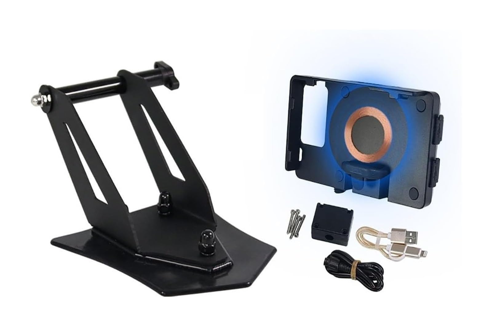 GPS Navigationshalterung Motorrad Für B&MW Für R 1250 RT R1250RT 2021 2022 2023-Handy Lade Halter Motorrad Zubehör Navigation Instrument Halterung(Wireless Charging) von ACEBSBGGAP