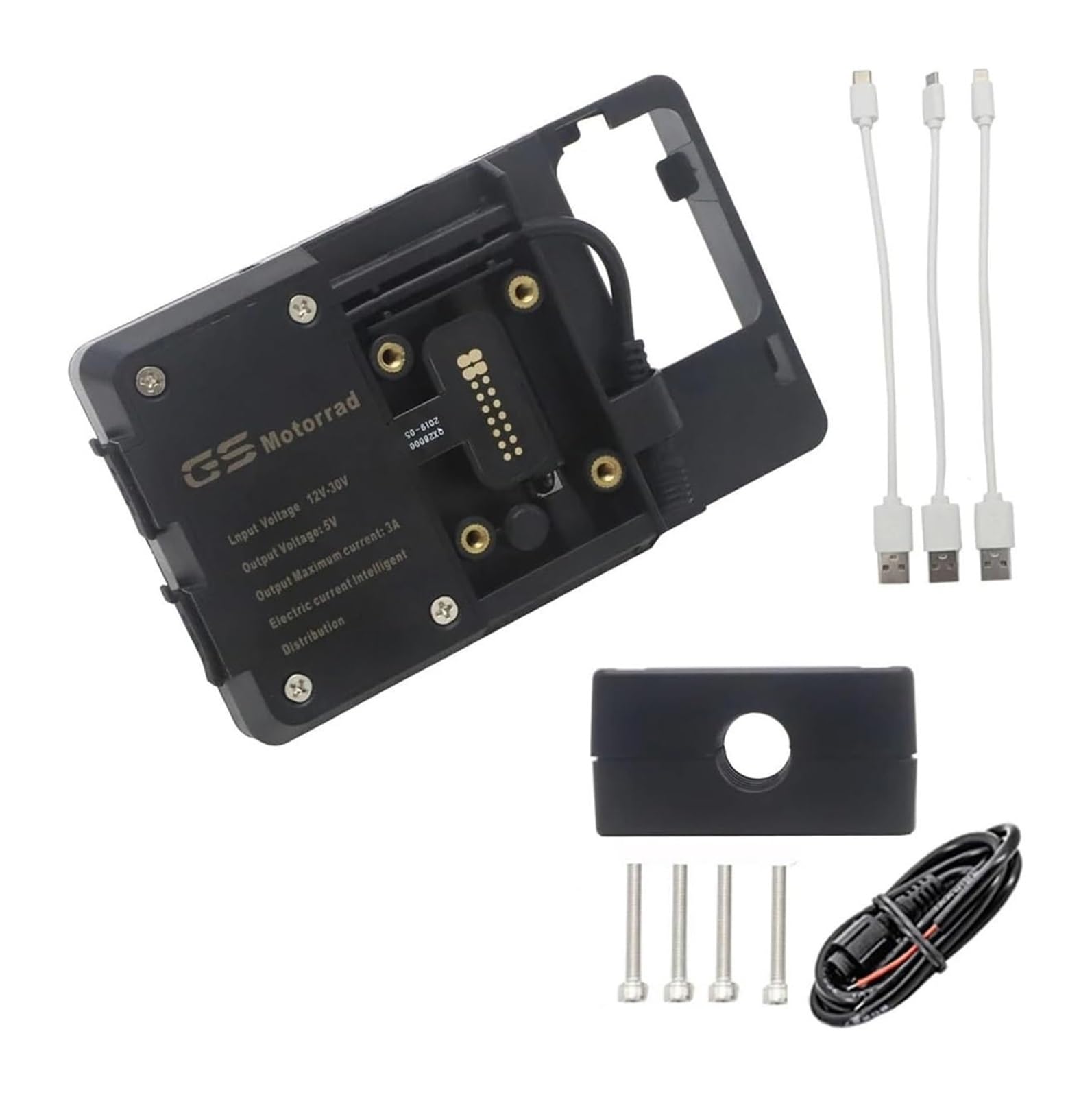 GPS Navigationshalterung Motorrad Für B&MW Für R1200GS LC Für Adventure S1000XR R1200RS R1200R Motorrad Ladegerät Handy Halter Stehen USB Navigation Halterung(-03-USB 12mm Clip) von ACEBSBGGAP