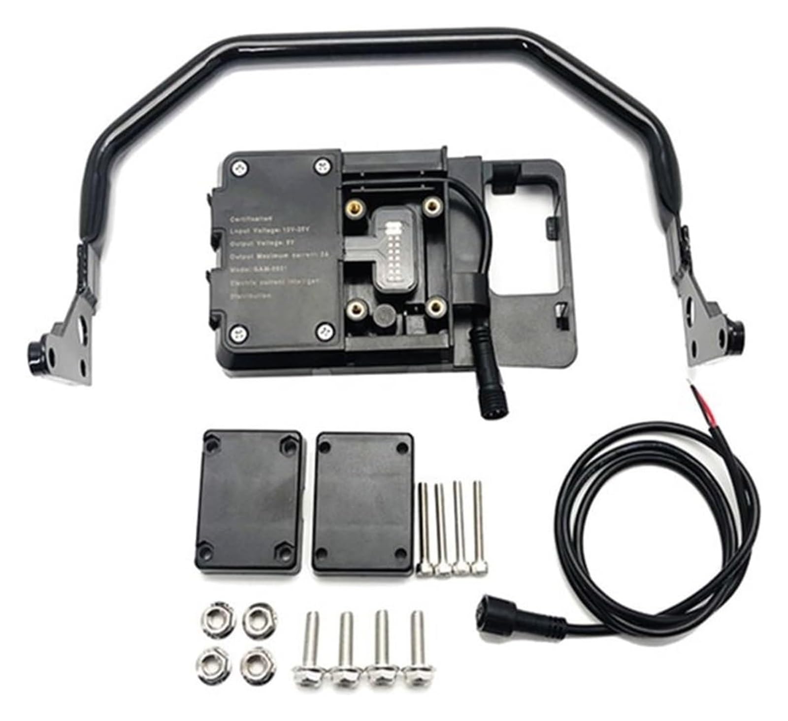 GPS Navigationshalterung Motorrad Für B&MW Für R1250GS LC Für Adventure 2019-2022 Drahtlose Lade Telefon Navigation Halterung Telefon Halter USB Ladegerät(Full Set AC) von ACEBSBGGAP