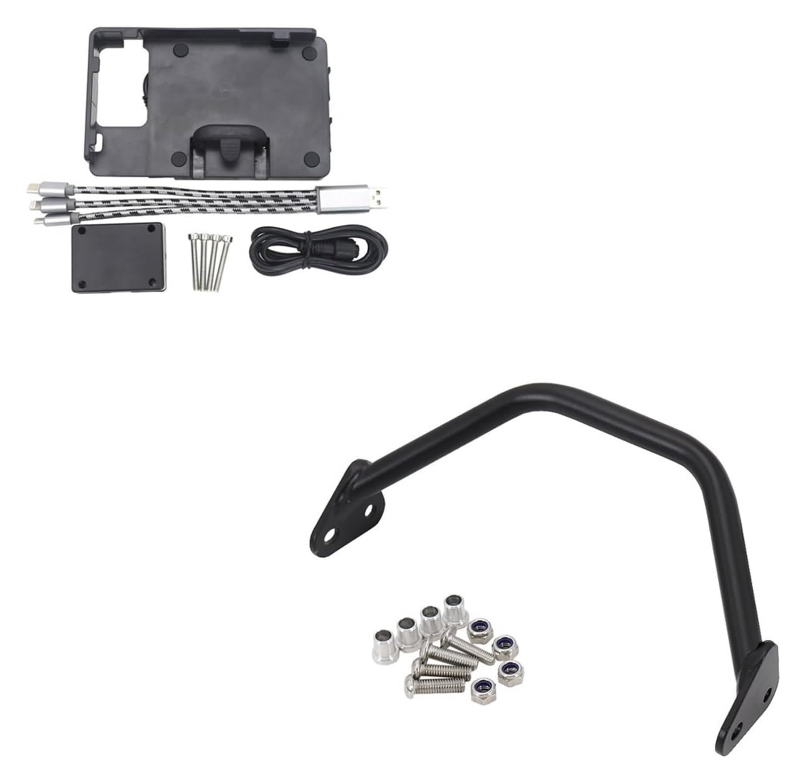 GPS Navigationshalterung Motorrad Für B&MW Für S1000XR Für S 1000 XR 2015-2019 Motorrad Ständer Halter Handy GPS Navigaton Halterung USB Handy Halter(BC) von ACEBSBGGAP