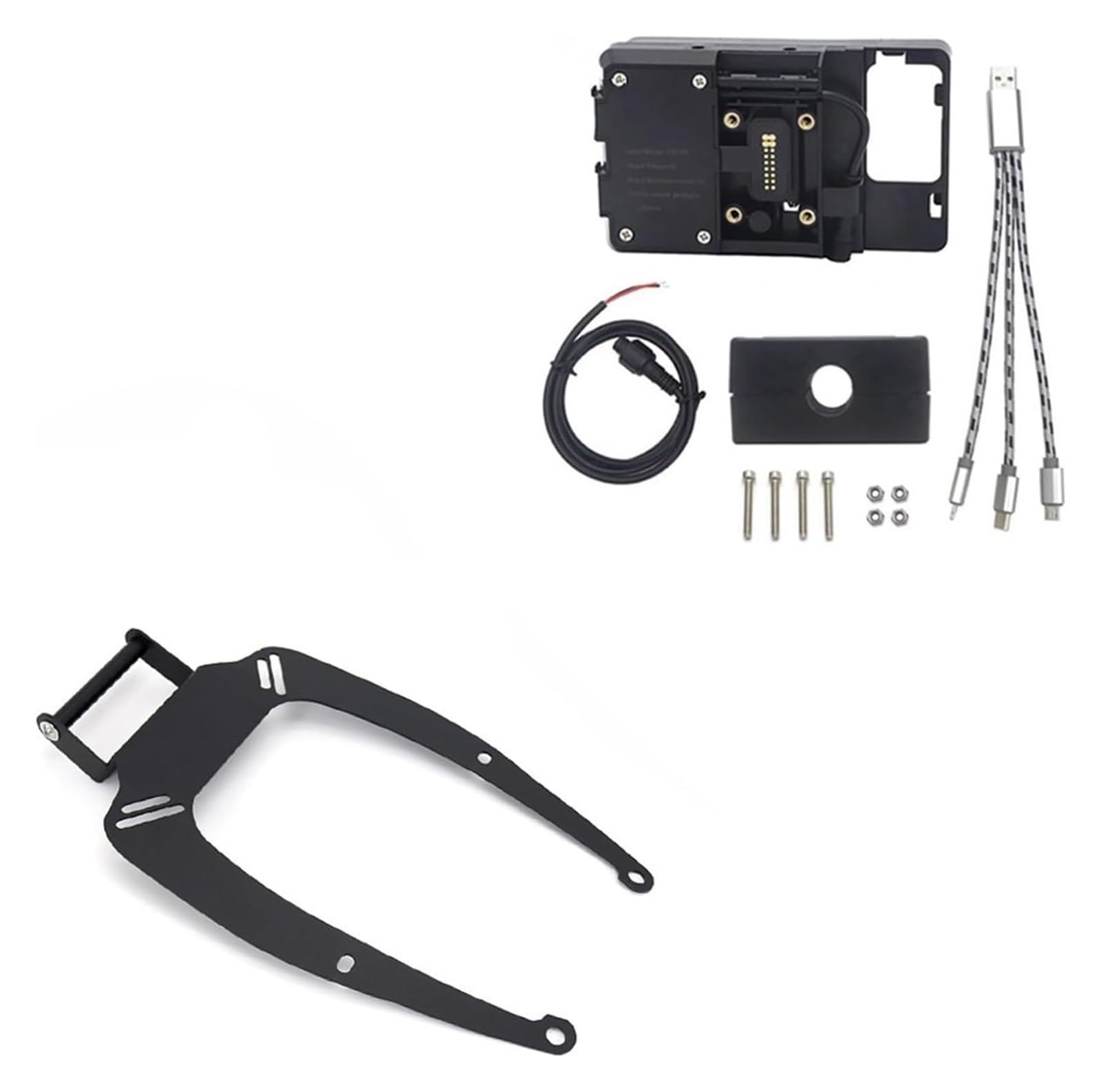 GPS Navigationshalterung Motorrad Für NMAX 155 Für NMAX 125 2015-2020 Motorrad GPS Telefon USB Drahtlose Lade Navigation Halterung Halter Halterung Handy Montieren(12mm USB Stand) von ACEBSBGGAP