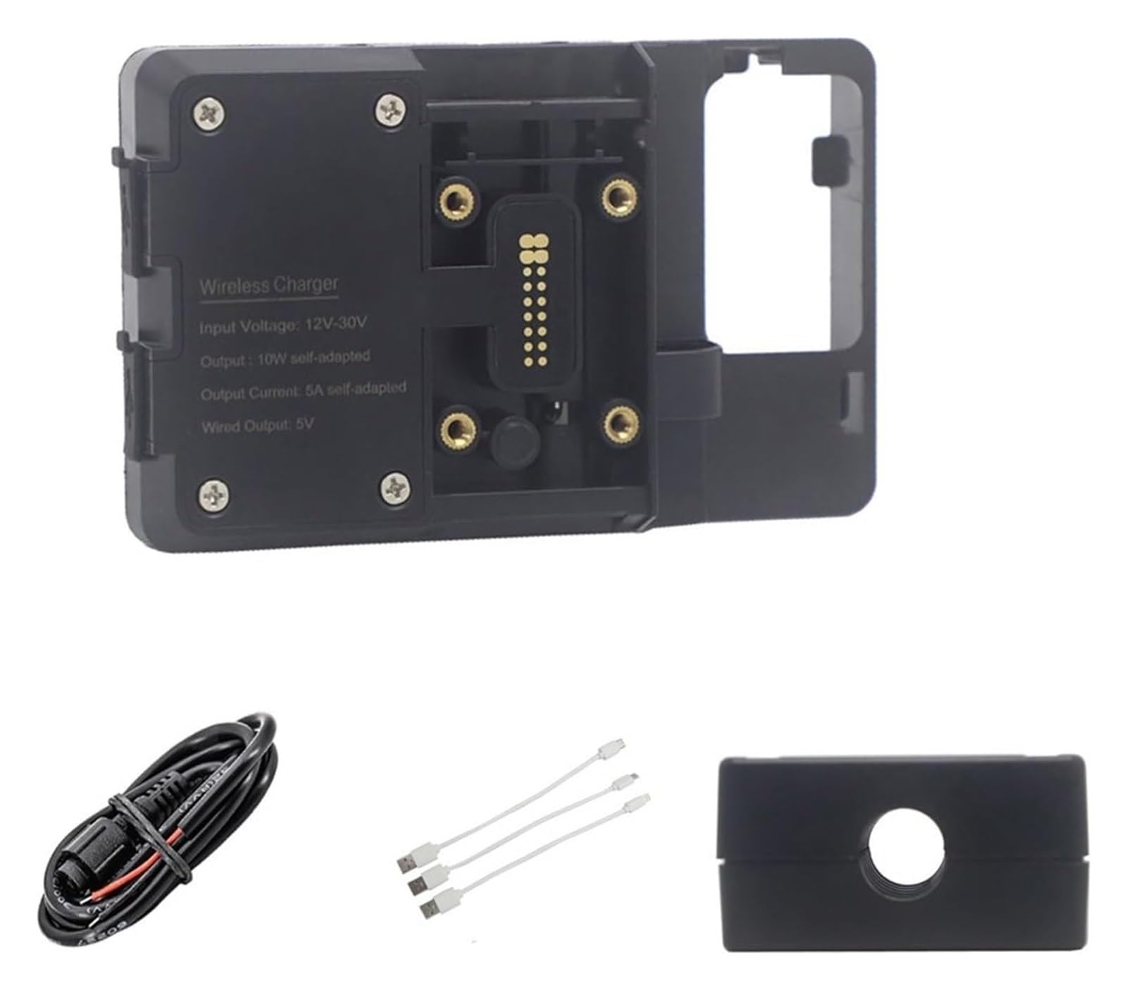 GPS Navigationshalterung Motorrad Für NMAX 155 Für NMAX 125 2015-2020 Motorrad GPS Telefon USB Drahtlose Lade Navigation Halterung Halter Halterung Handy Montieren(Wireless 12mm Clip) von ACEBSBGGAP