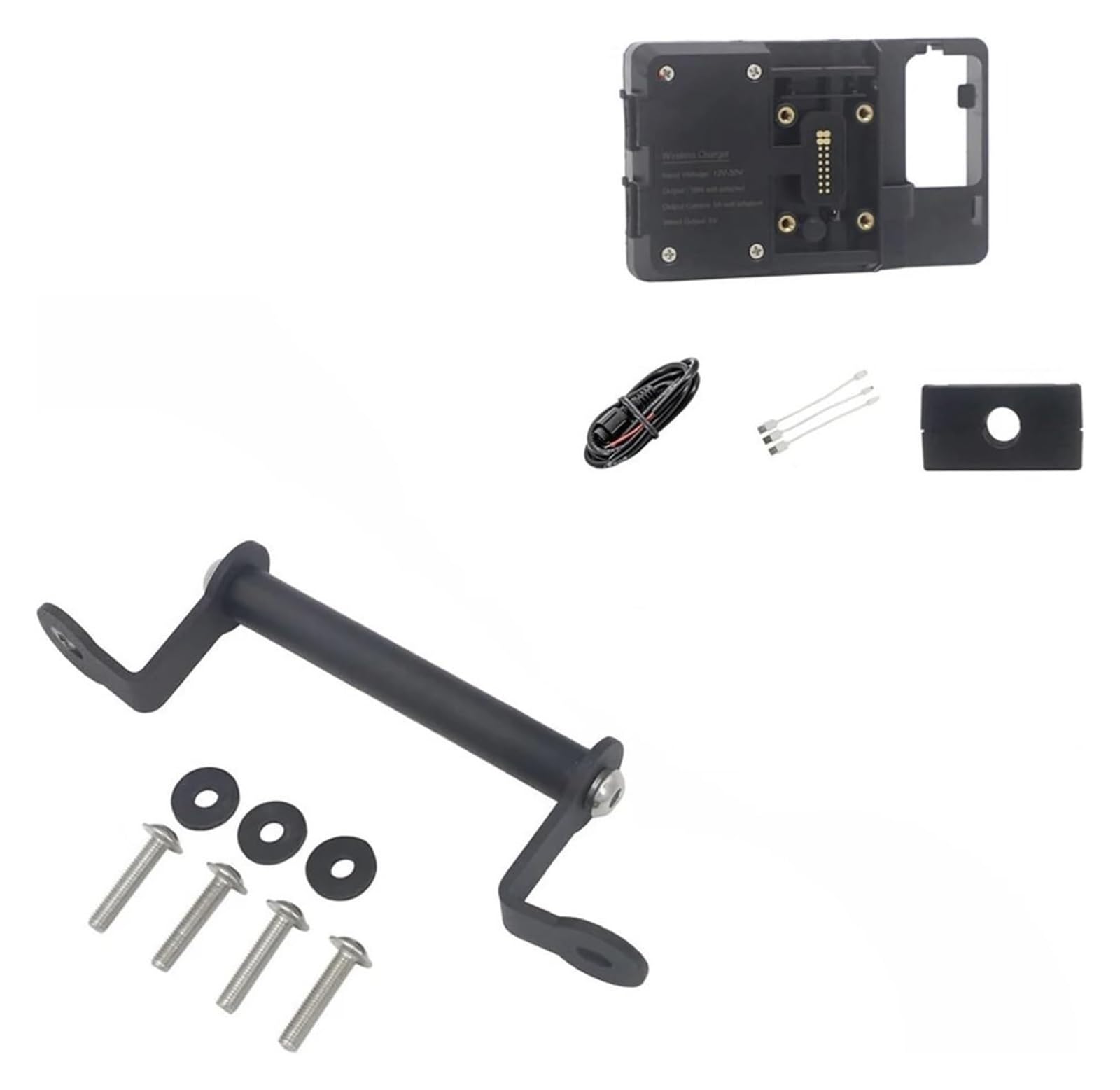 GPS Navigationshalterung Motorrad Für TRACER700 Für Tracer 700 2020 2021 Motorrad Ständer Halter Handy GPS USB Drahtlose Lade Navigation Halterung(Wireless 12mm Stand) von ACEBSBGGAP