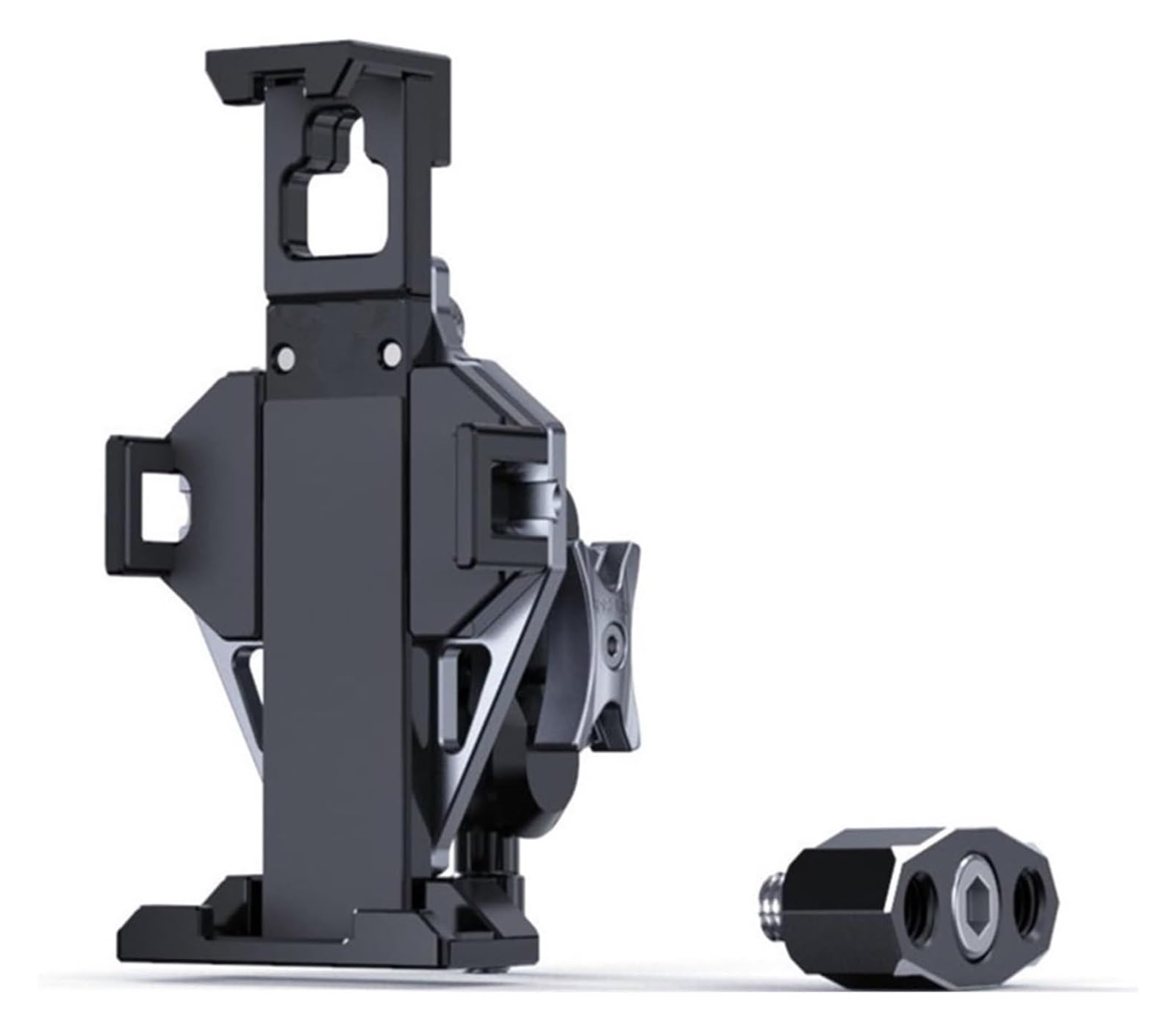 GPS Navigationshalterung Motorrad Für Unter 6,9'' Telefon Motorrad Handy Halter GPS Navigation Rahmen Ständer Universal Roller Handy Halterung(A Silver-Black 8mm) von ACEBSBGGAP