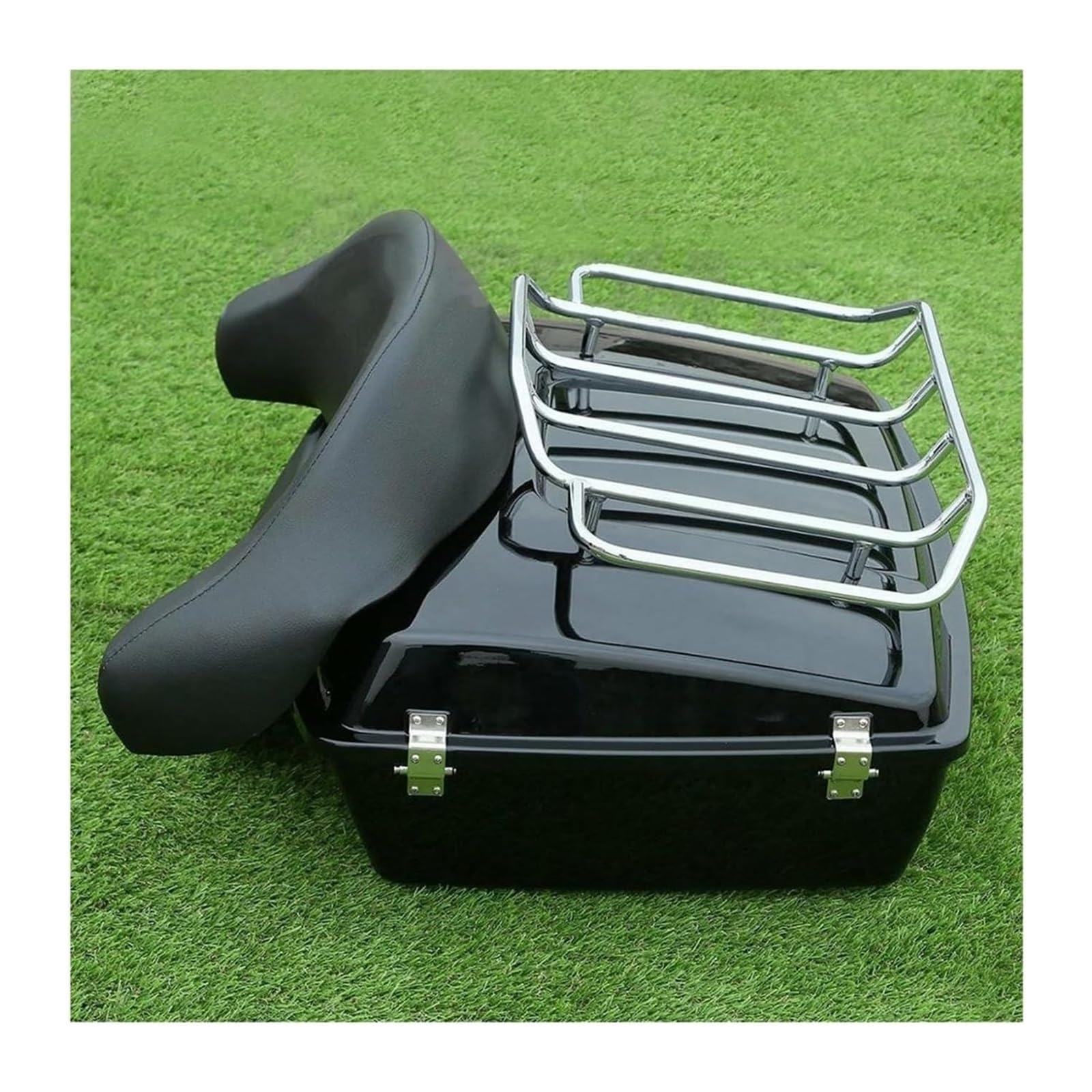 Gepäckträger Für H&Arley Für Tour Pak Für Touring Für Road Für King Für Street Hinten Gepäck Rack Motorrad 10.7 "Chopped Pack Trunk Set(Chrom) von ACEBSBGGAP