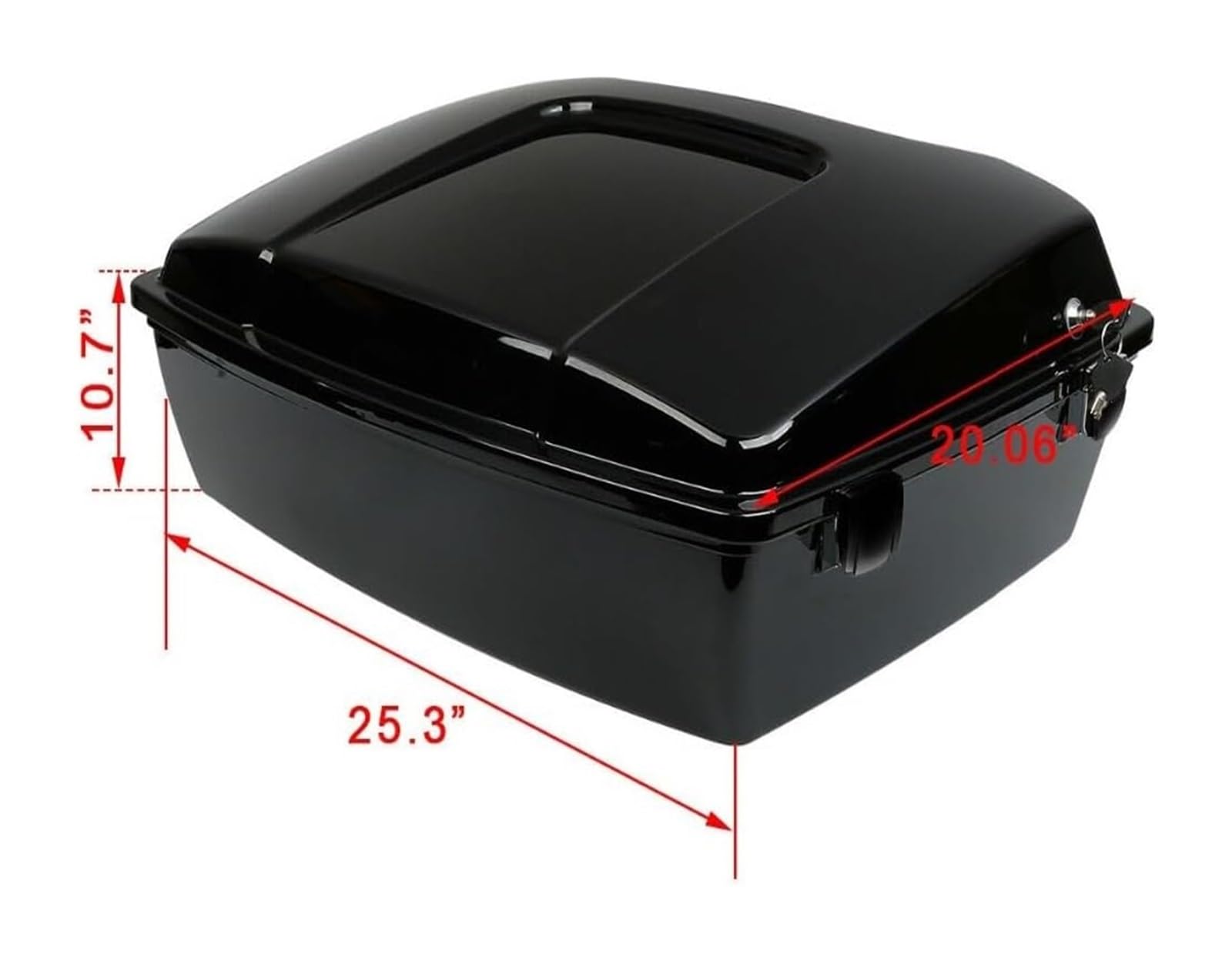 Gepäckträger Für H&Arley Für Touring 1997-2013 Gepäckträger Hinten Motorrad 10,7" Chopped Pack Trunk Set Motorrad Gepäckträger Hinten(Chrom) von ACEBSBGGAP