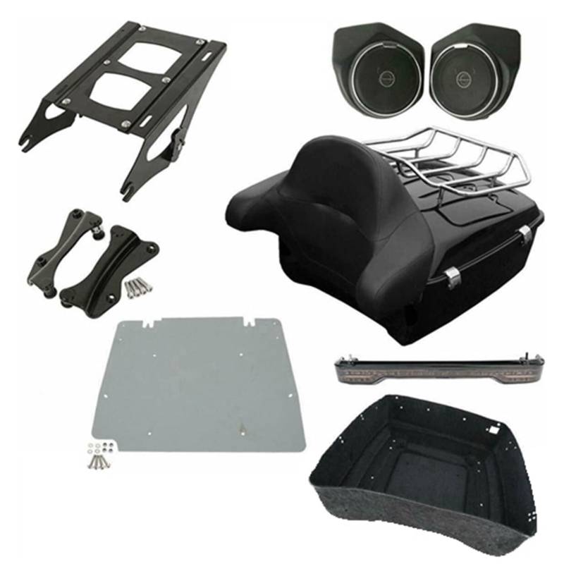 Gepäckträger Für H&Arley Für Touring 2014-2021 Motorradpaket Kofferraumträger Rückenlehne Lautsprecher Rücklicht Motorradzubehör Kit von ACEBSBGGAP