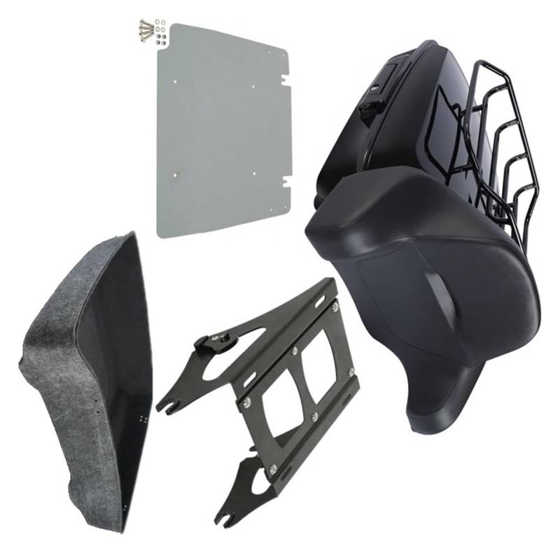 Gepäckträger Für H&Arley Für Touring Für Electra Für Glide Für Road Für King Für FLHX 2014-2021 Motorrad Tour Pack Stamm W/Rückenlehne & Gepäck Rack von ACEBSBGGAP